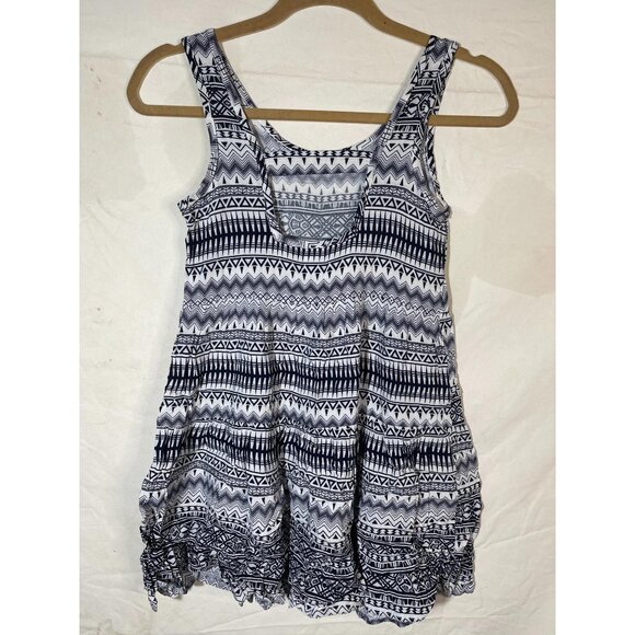 pink angel love sleeveless shirt black white geometric ruffle junior large READ - Picture 3 of 9